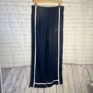 Nike Tear Away Pants Men Large Blue Basketball Warm Up Swoosh Y2K 436633-420